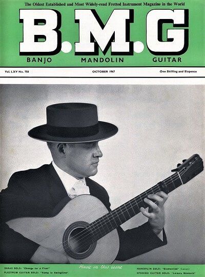 Flamenco Guitarist Brian Myatt on cover of BMG Magazine