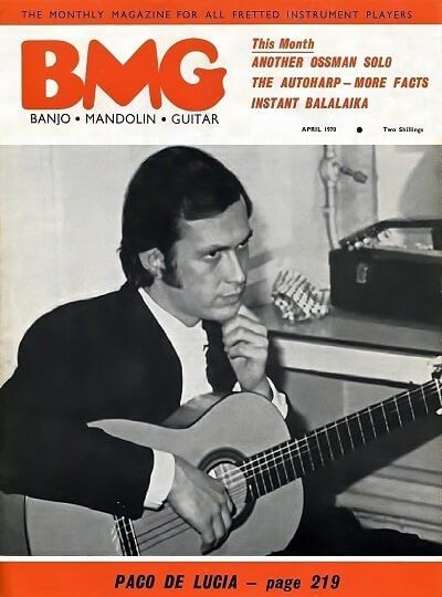 Flamenco Guitarist Paco de Lucia on cover of BMG Magazine