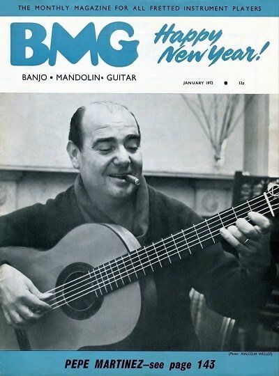 Flamenco Guitarist Pepe Martinez on cover of BMG Magazine