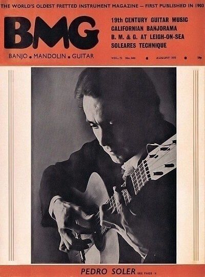 Flamenco Guitarist Pedro Soler on cover of BMG Magazine