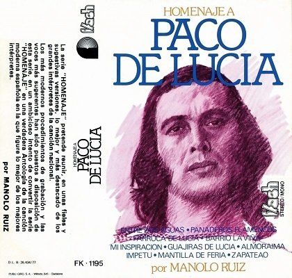 Cassette album - Homenaje a Paco de Lucia (Manolo Ruiz) (Guitarrista Flamenco Julio Vallejo)