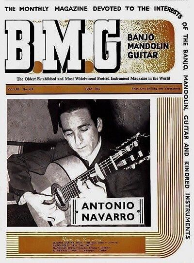 Flamenco Guitarist Antonio Navarro on cover of BMG Magazine