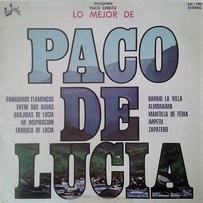 Vinyl LP Album - Lo Mejor de Paco de Lucia (Paco Cerezo) (Guitarrista Flamenco Julio Vallejo)