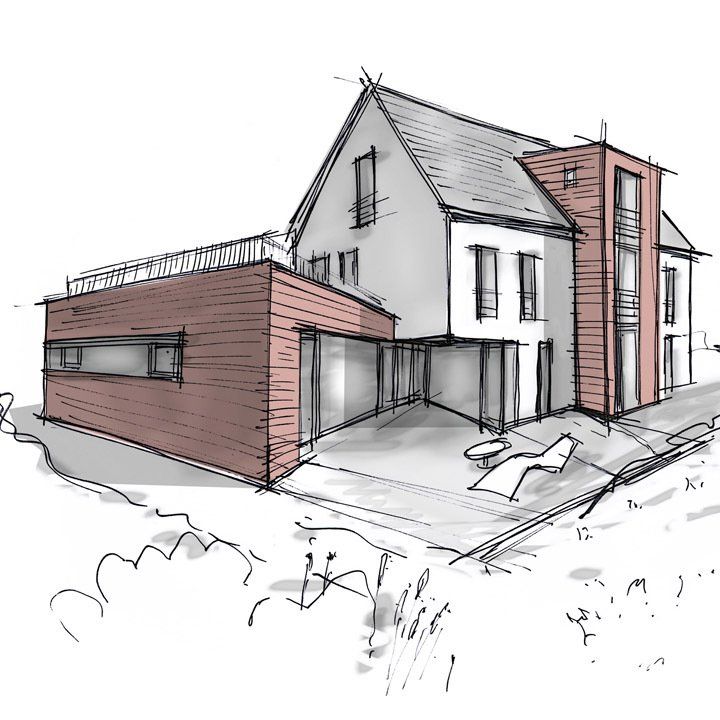 Architektur Neubau Mehrfamilienhaus privat