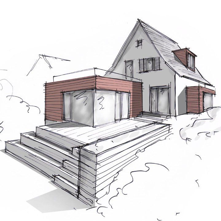 Architektur Anbau Bestand Holzbau