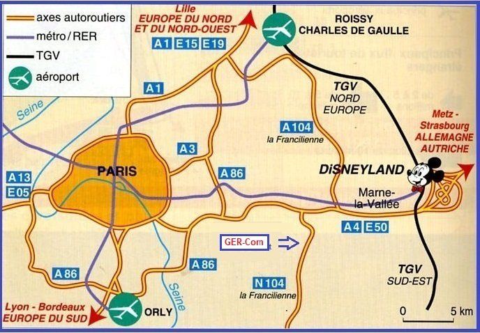 Notre situation géographique à Paris Vallée de la Marne