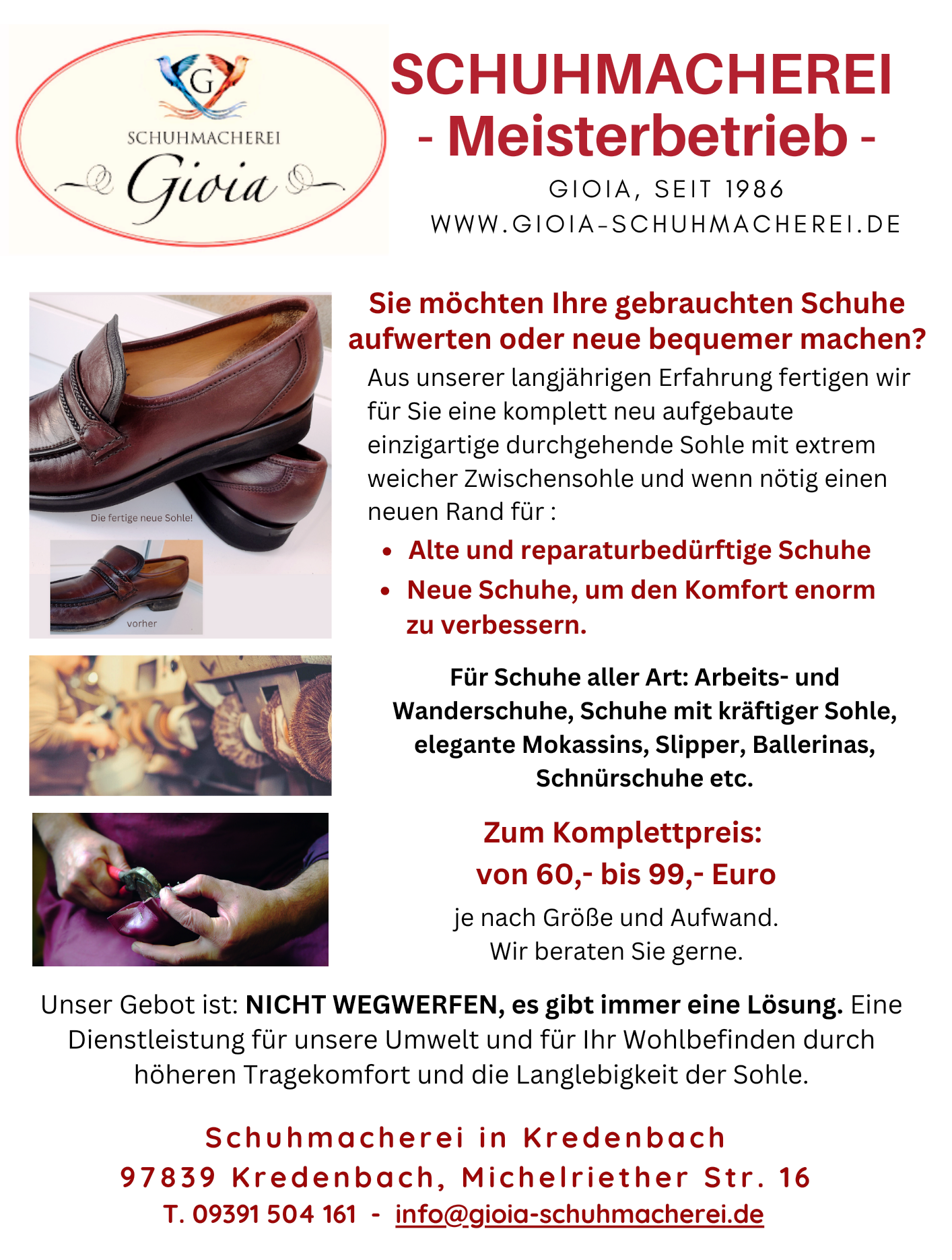 Angebot neue bequeme Sohle