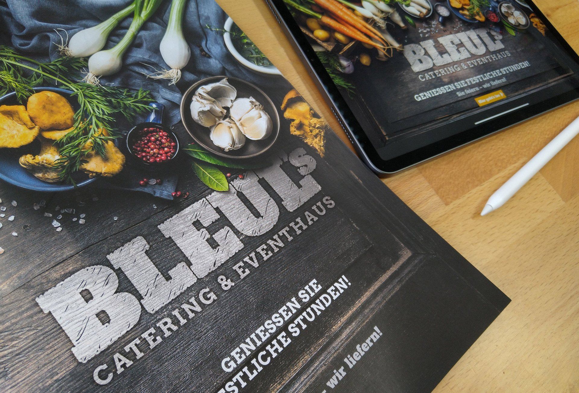 Bleuls Catering und Eventhaus Printbroschüre und Online-Blätterkatalog