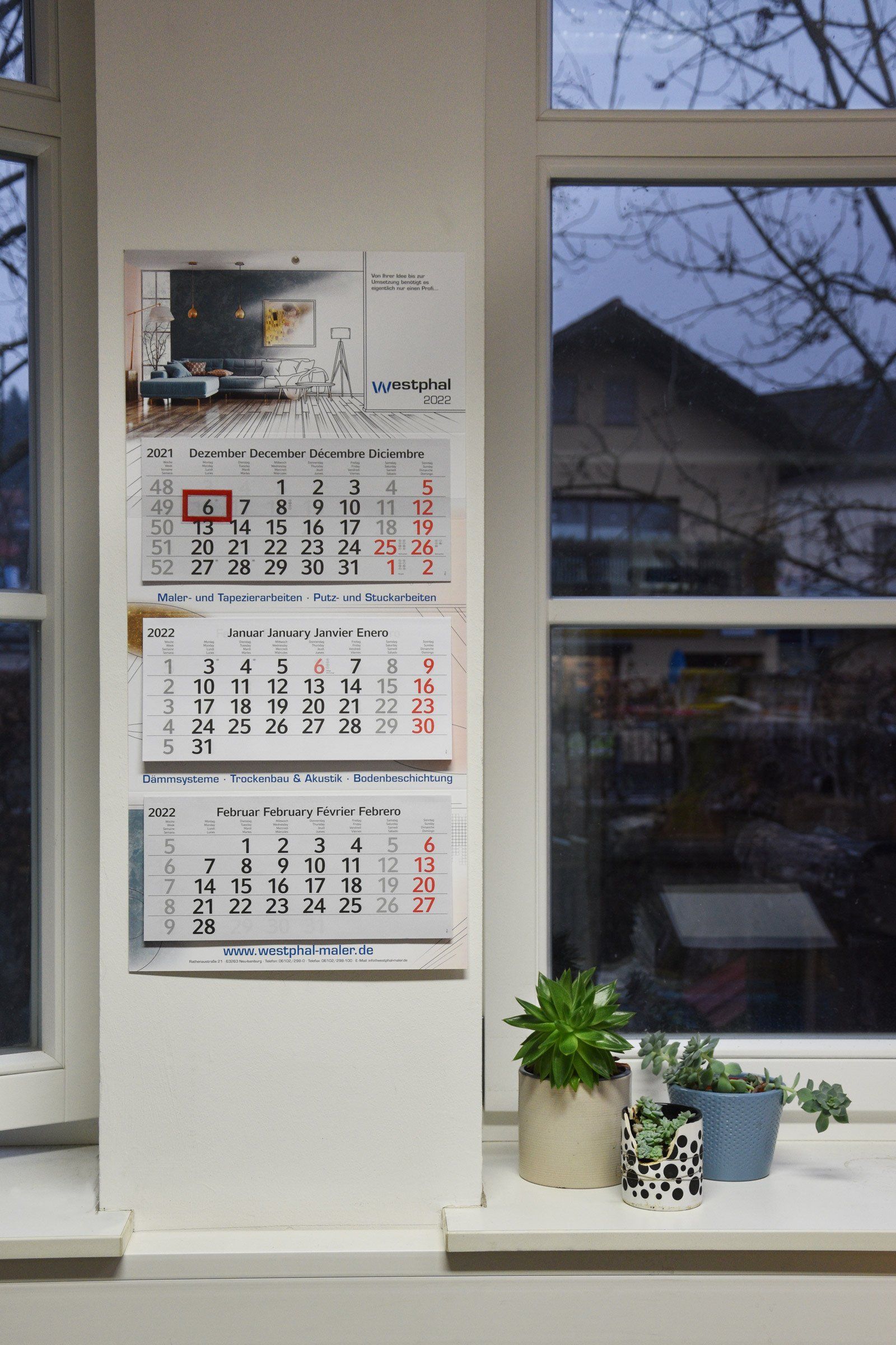 Ein Quartal im Blick - Drei-Monatskalender sind vor allem in Büros sehr beliebt.