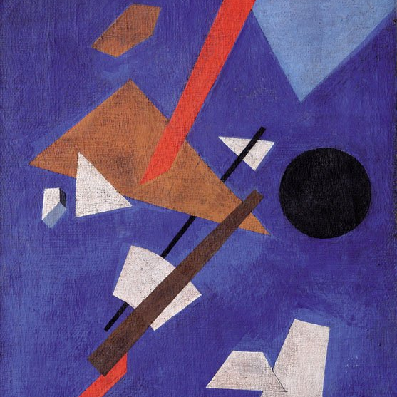 Iwan Puni: Komposition (Detail. 1915/16. Privatsammlung). Ausstellung 700 Jahre russische Kunst. Städtische Galerie Überlingen. Foto: Norbert Kuchinke Iwan Puni, Komposition, 1915, 1916, Ausstellung 700 Jahre russische Kunst, Städtische Galerie Überlingen, Foto Norbert Kuchinke