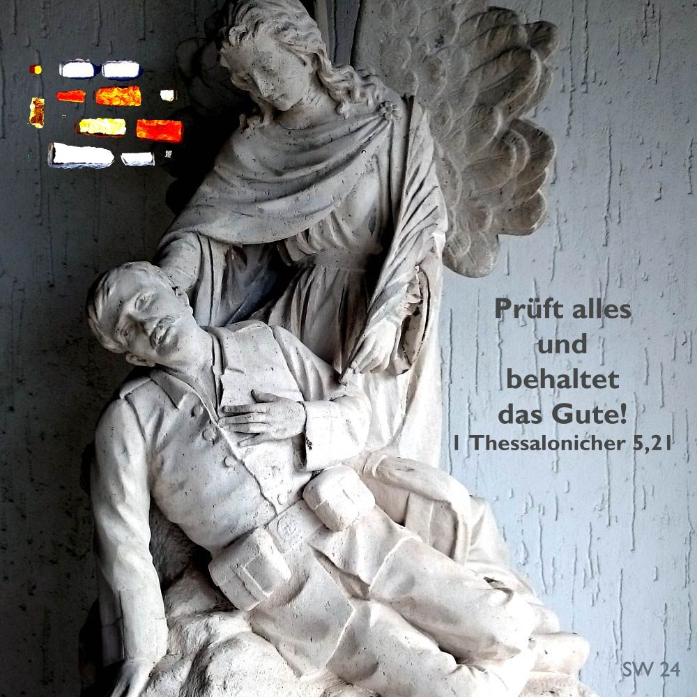 Jahreslosung 2025 (Friedhof Simmershausen/Rhön; St Elisabeth Lahrbach/Rhön)