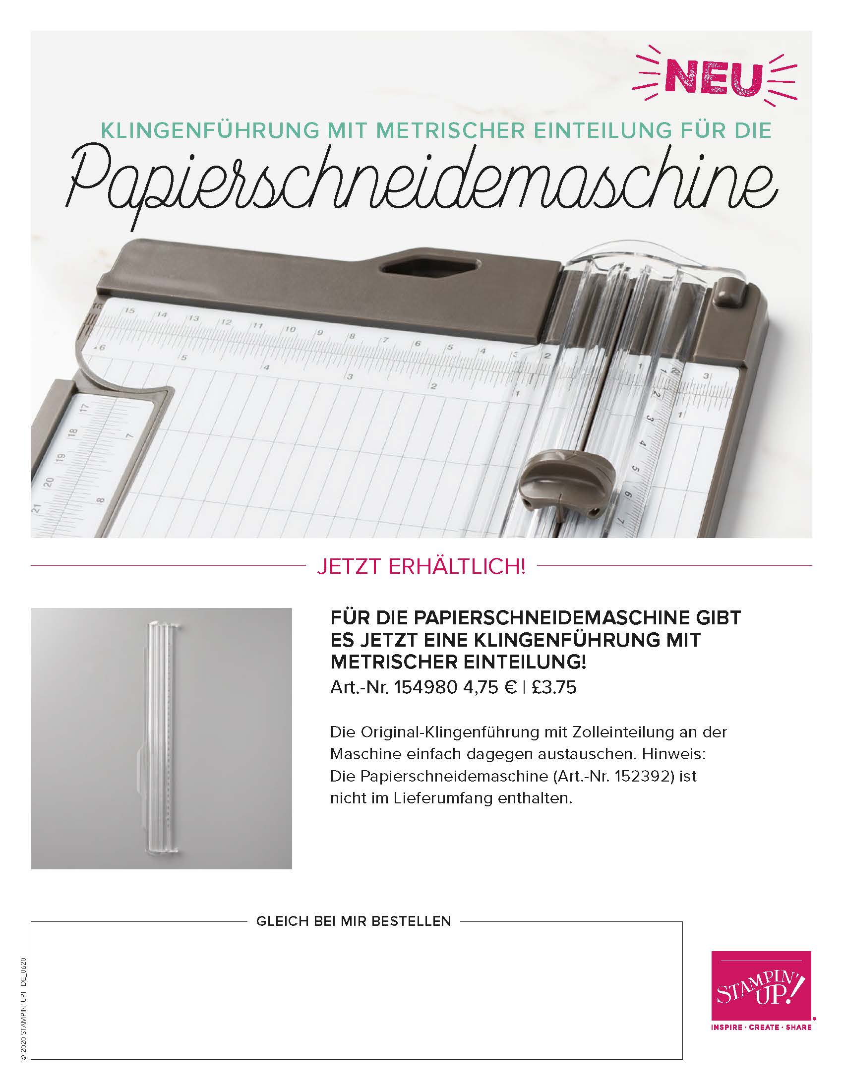 NEU - Metrische Einteilung Papierschneider Metrische Einteilung Papierschneider