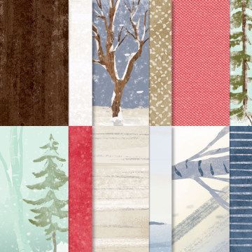 Designerpapier Schlittenfahrt im Schnee Designerpapier Schlittenfahrt im Schnee