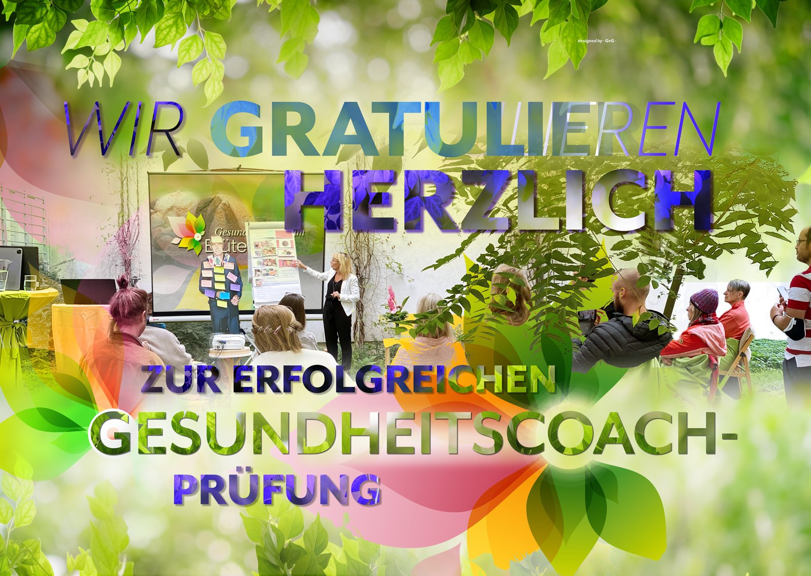 Hofsituation im Blütenhof mit Präsentionsaufbau