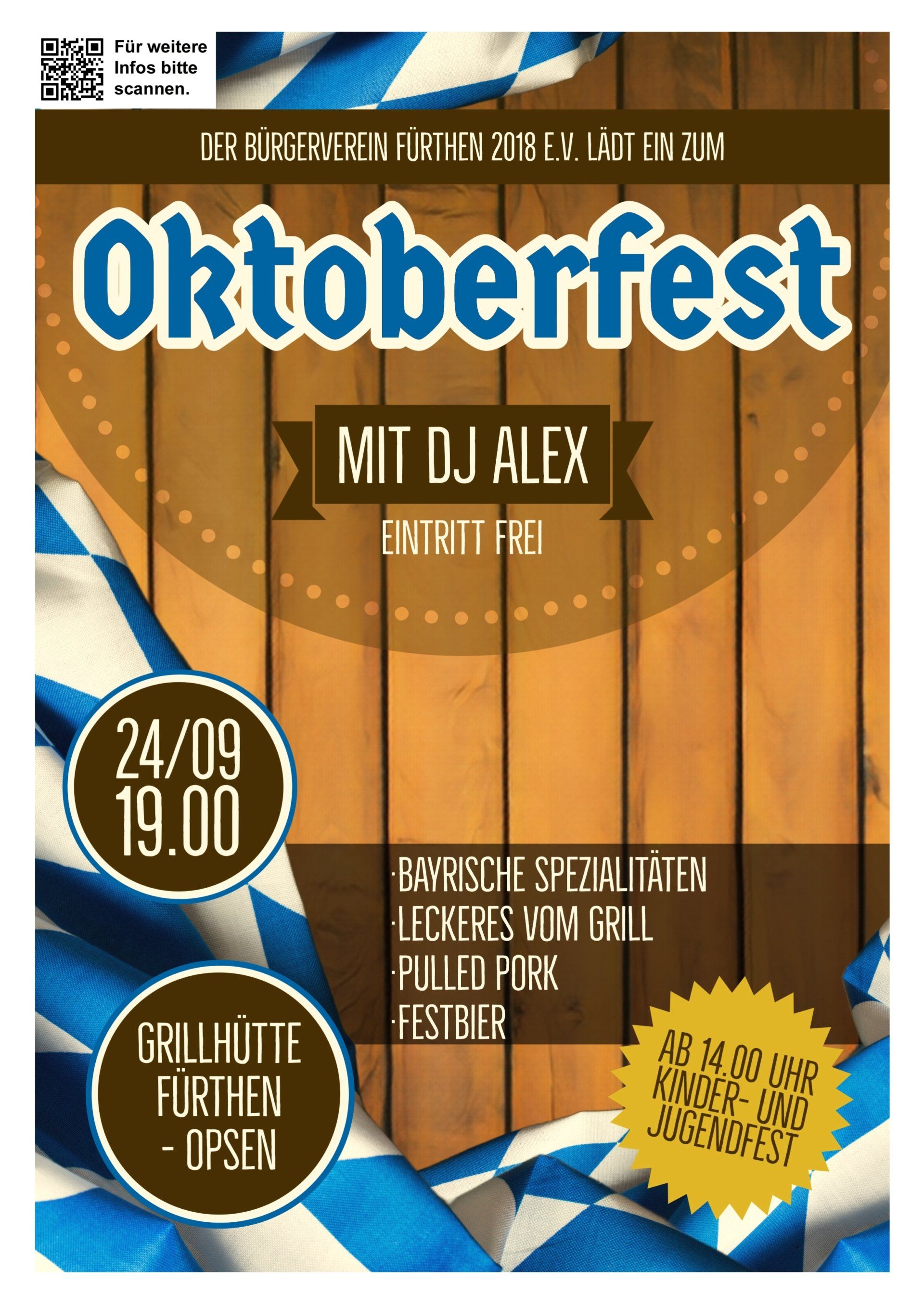 Oktoberfest Fürthen 24.09.2022 ab 19 Uhr