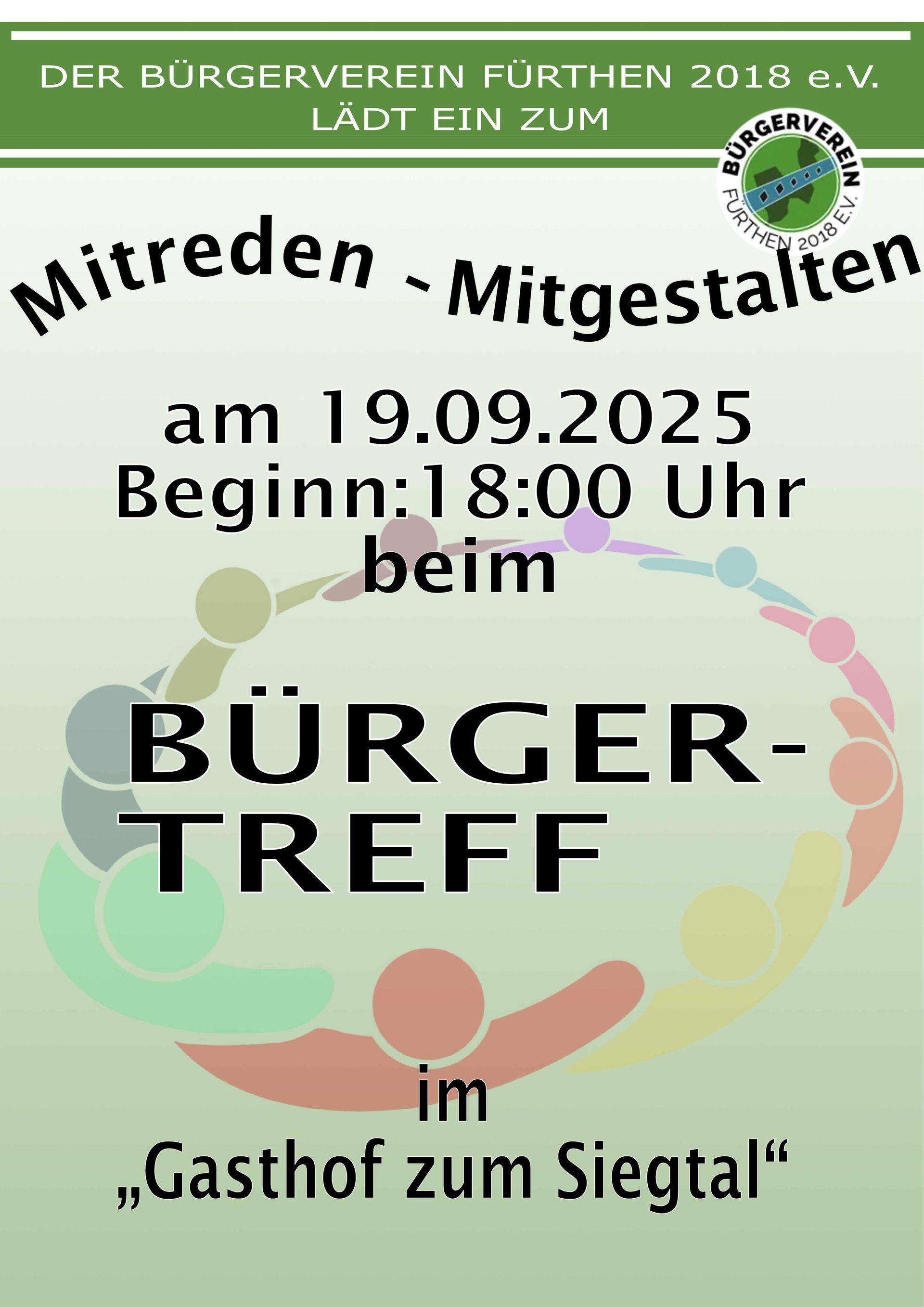 Plakat des Bürgertreffs