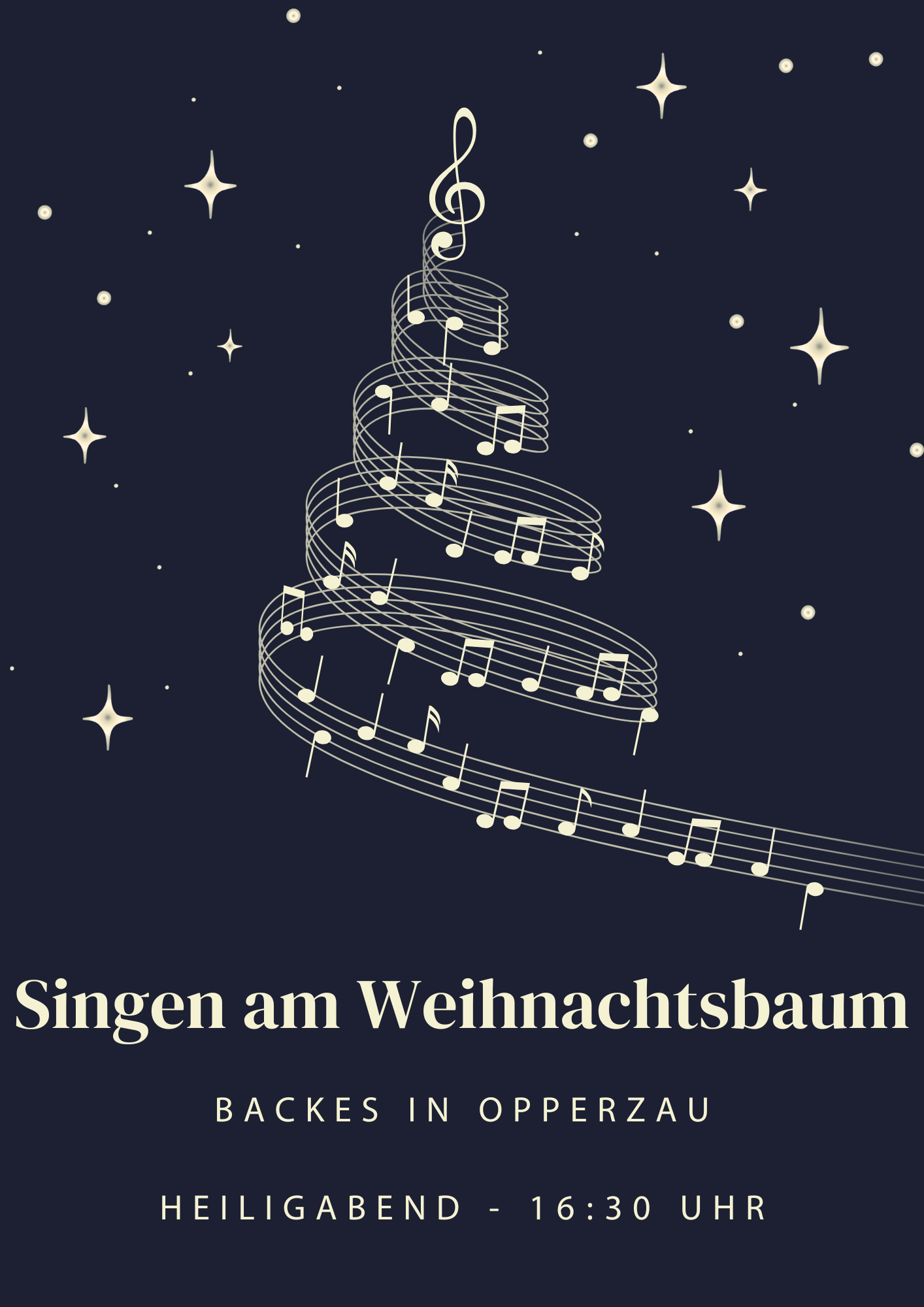 Singen am Weihnachtsbaum Plakat