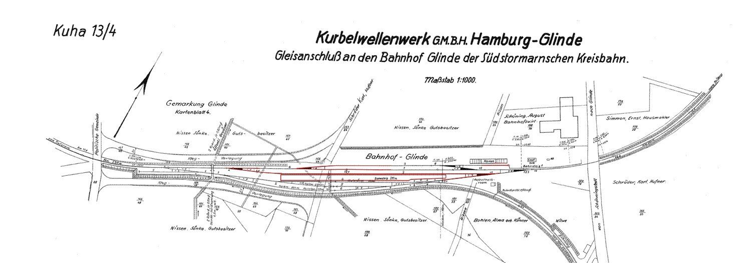 Gleisplan Bhf Glinde rekonstruiert