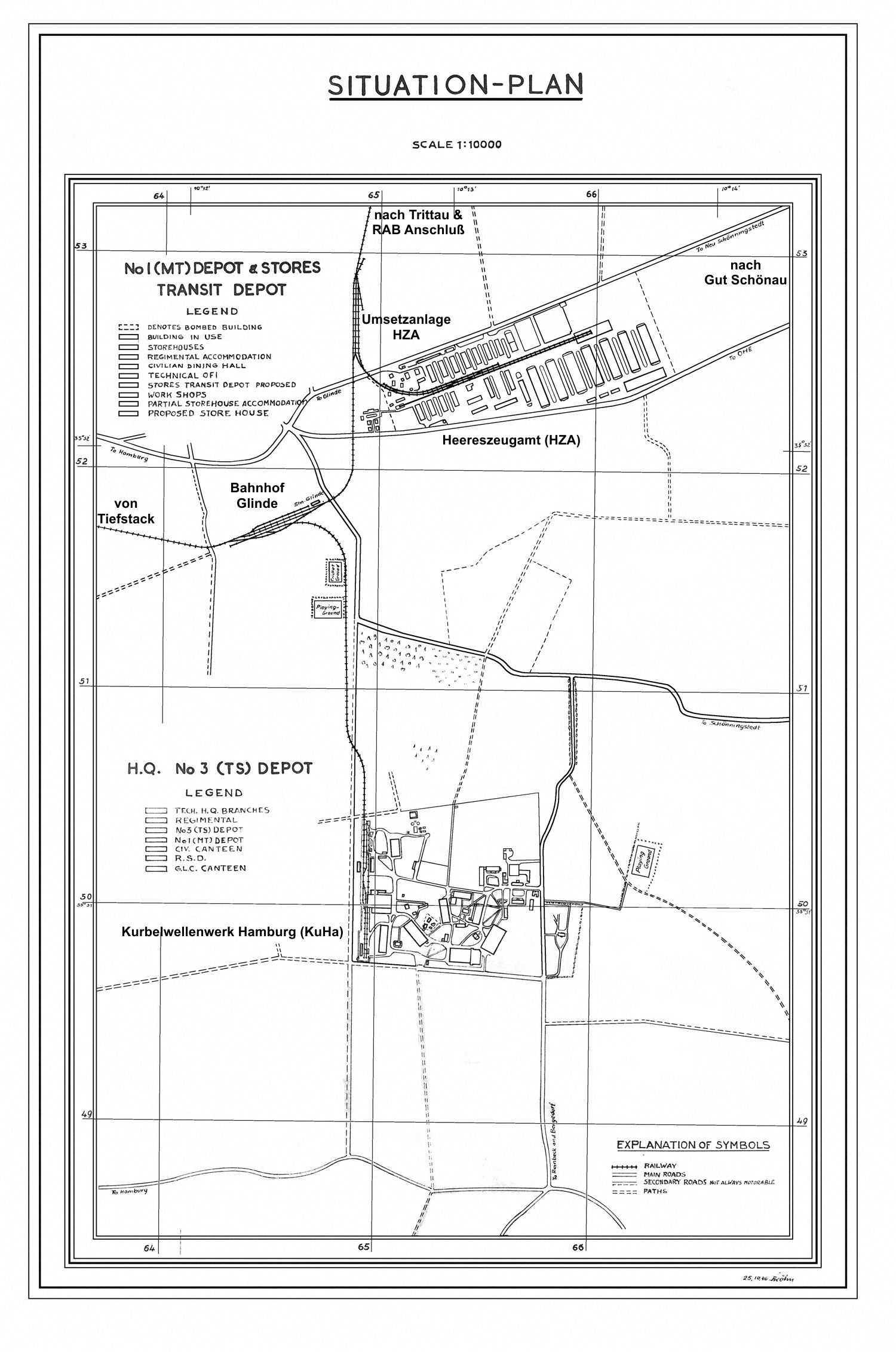 Glinde Situationsplan 1946
