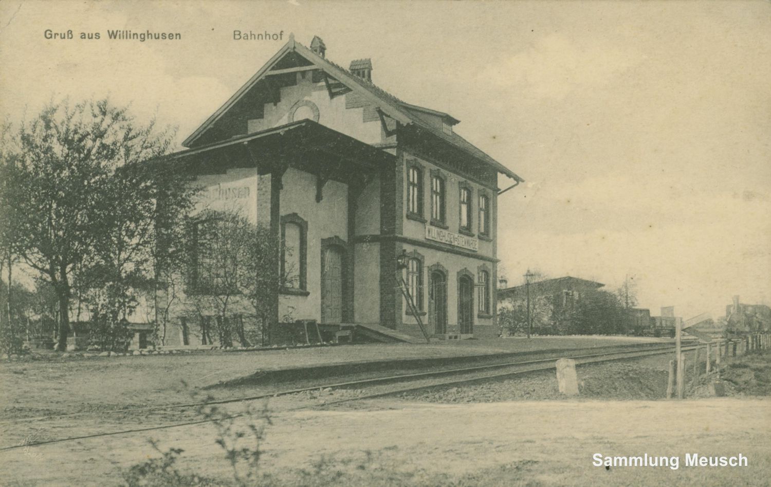 Postkarte des Bhf Willinghusen - Stemwarde 1916
