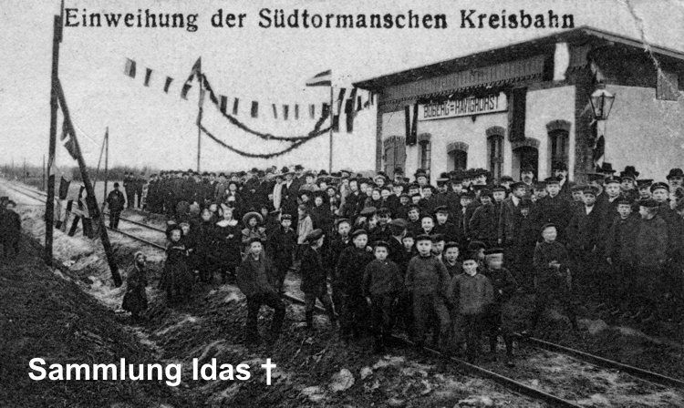 Postkarte Einweihung der Südstormarnschen Kreisbahn