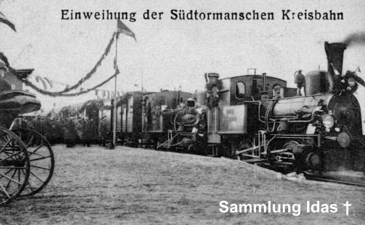 Postkarte Einweihung der Südstormarnschen Kreisbahn