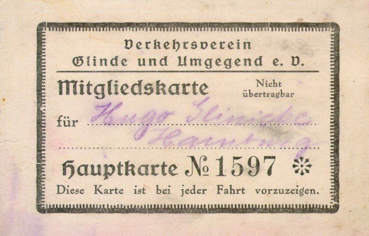 Mitgliedskarte Verkehrsverein