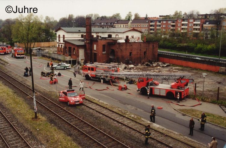 Filmaufnahmen zu 'Die Feuerengel' im Bhf Billstedt