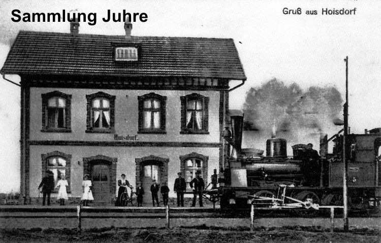 Bahnhof Hoisdorf mit Lok Nr. 5
