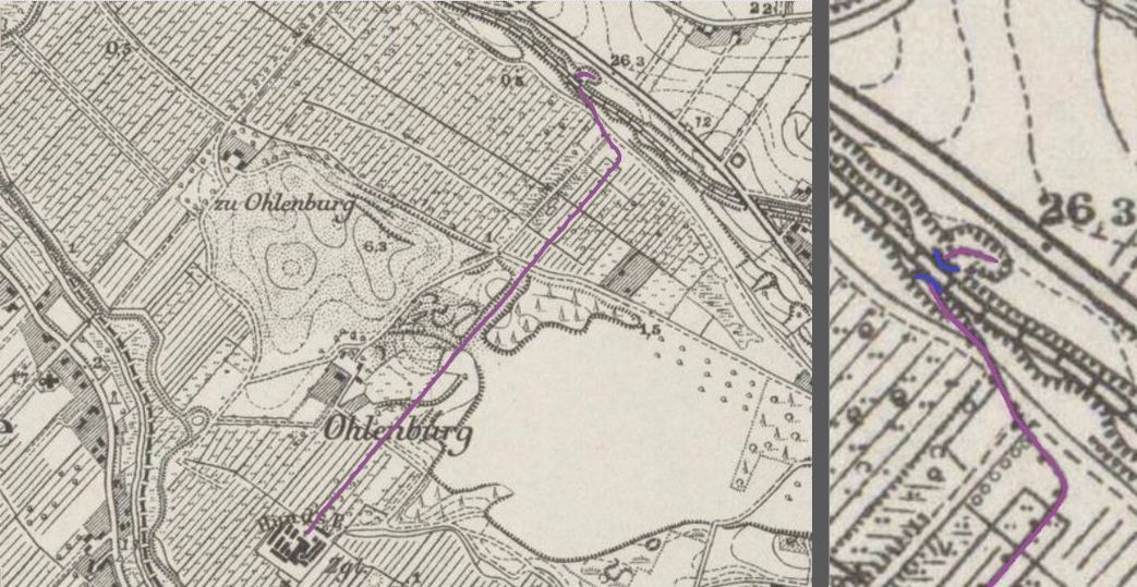 Landkarte Kirchsteinbek 1925