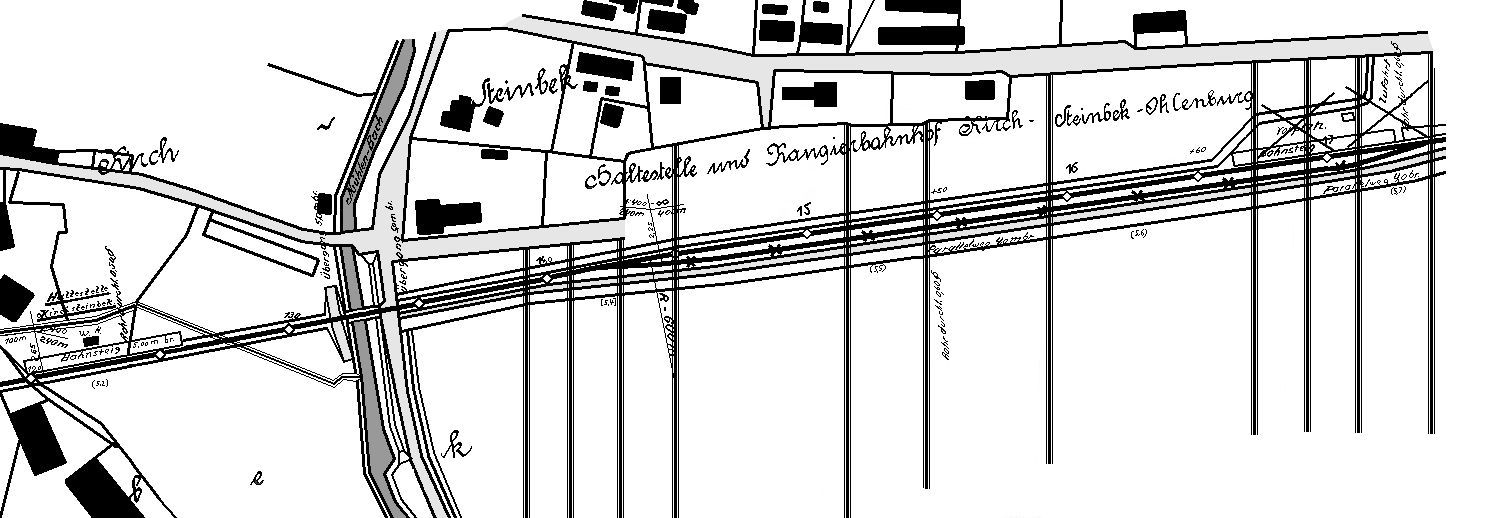 Gleisplan 1946 Kirchsteinbek - Ohlenburg