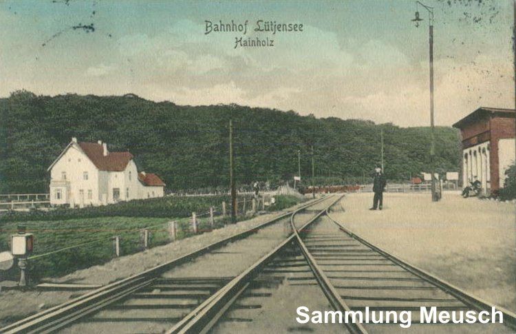 Postkarte Bhf Lütjensee um 1910