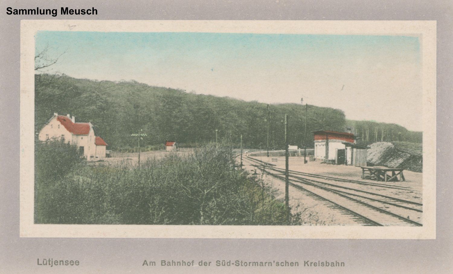 Postkarte Bhf Lütjensee um 1910