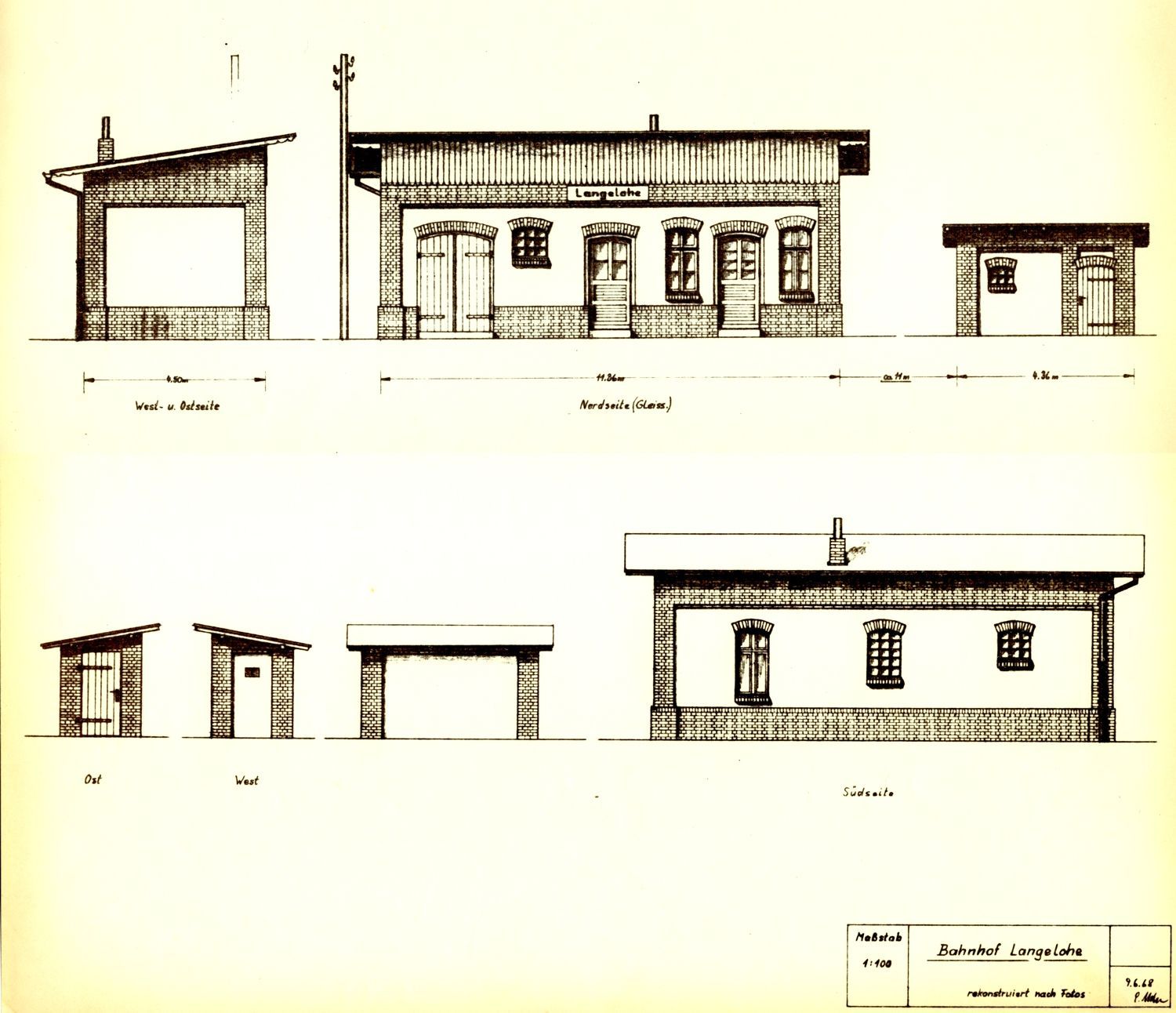Zeichnung Uden EG Langelohe 1968