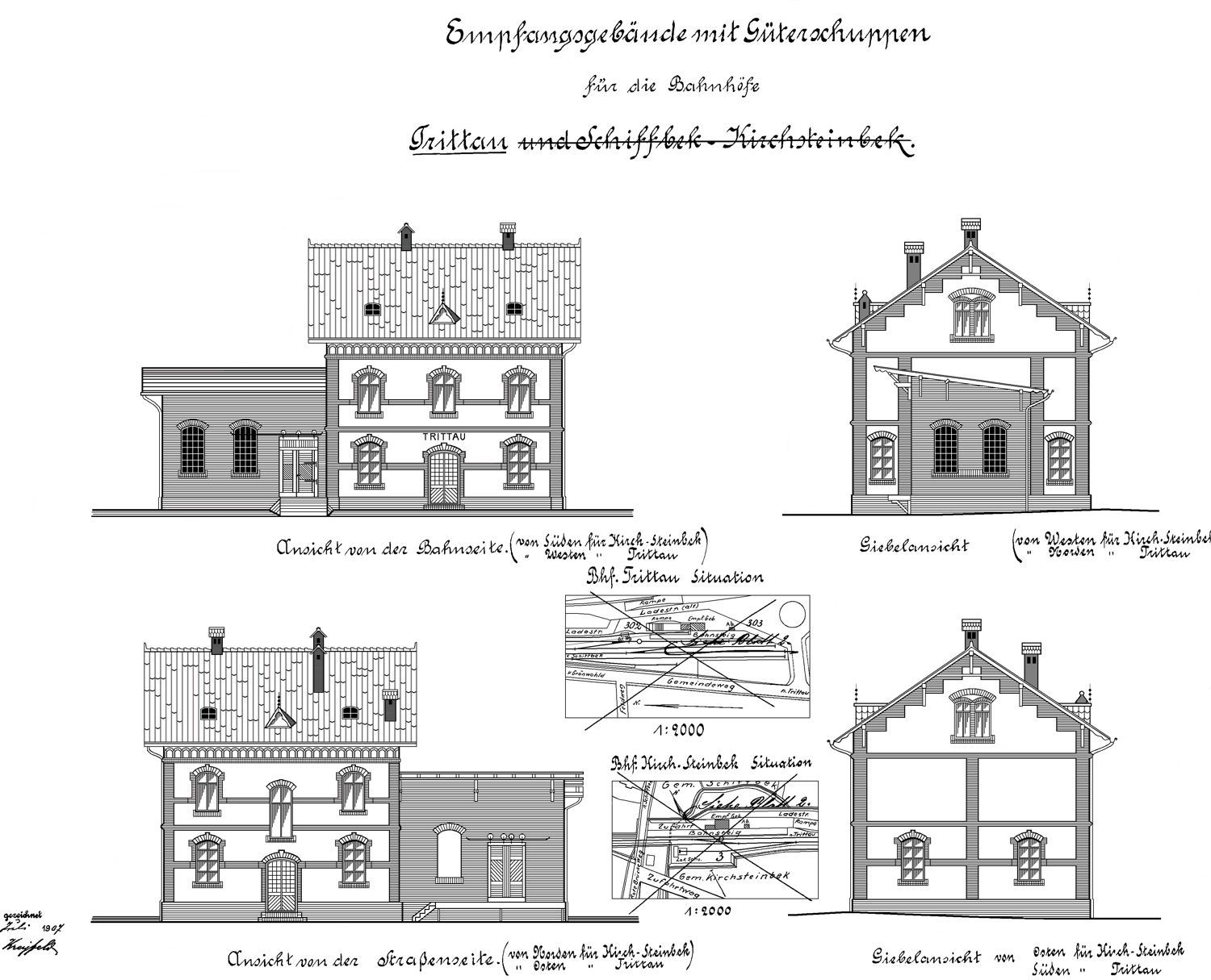 Zeichnung EG Trittau 1907
