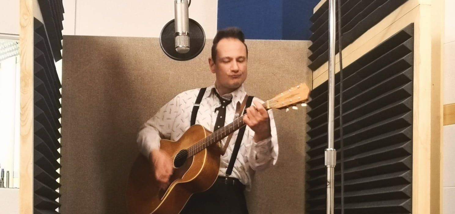 Frank Barracuda & Die Round Up Boys in den Lightning Recorders Studio Berlin