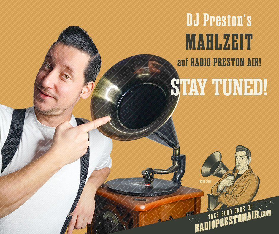 DJ Preston mit Rock'n'Roll Mahlzeit für Radio Preston Air DJ Preston mit Rock'n'Roll Mahlzeit für Radio Preston Air