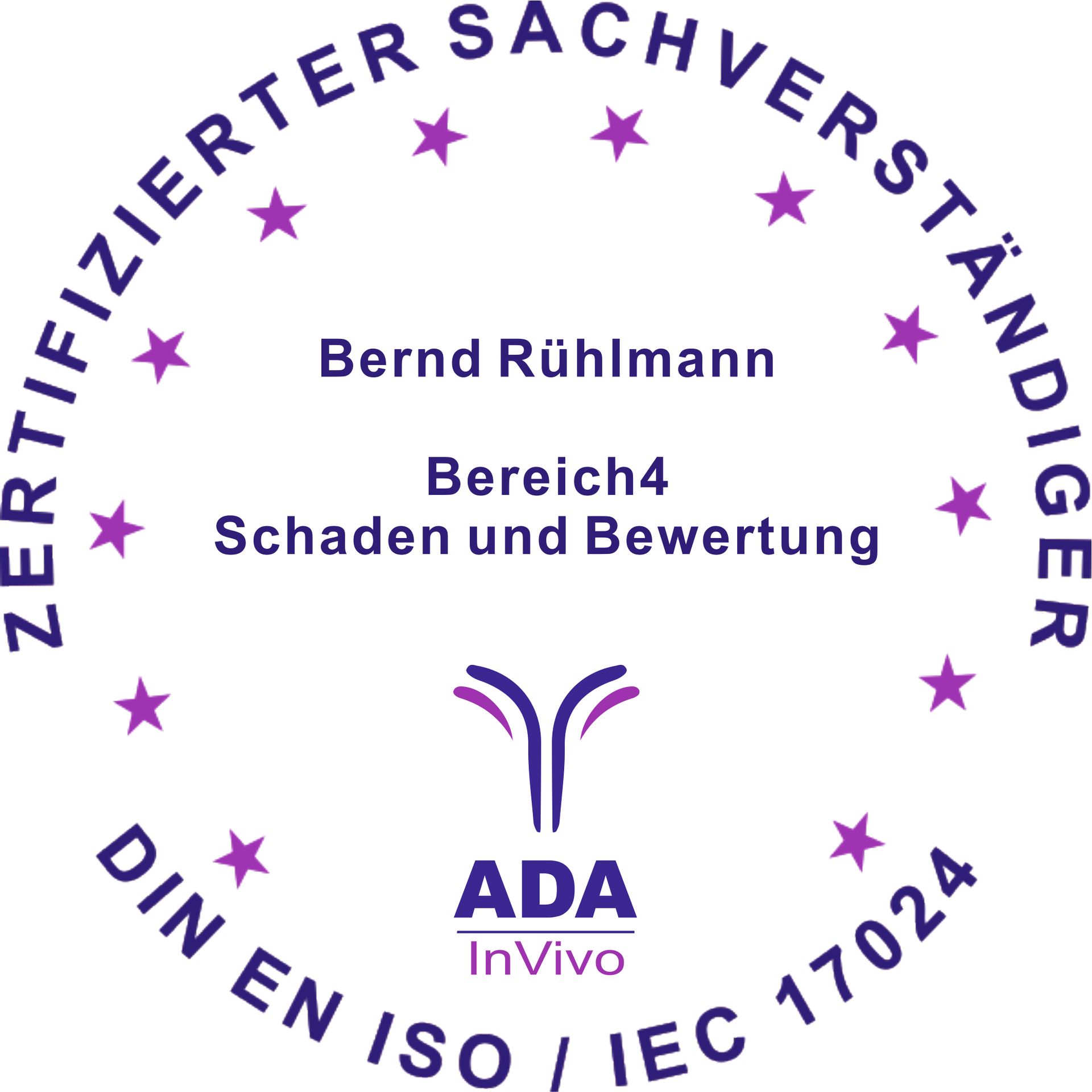 Stempel Rund von der Zertifizierung