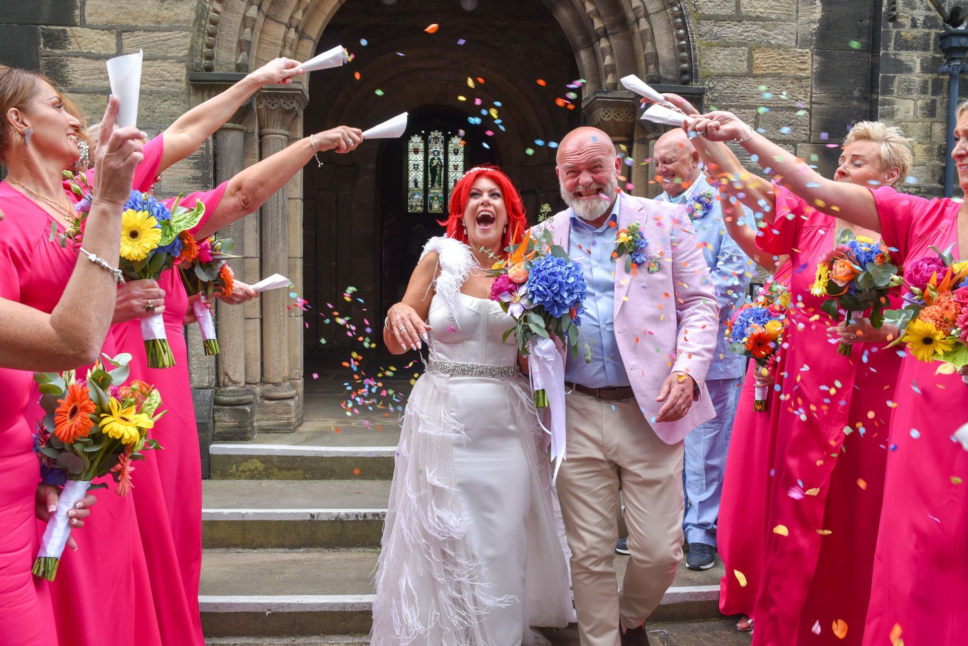 Bright Colours at a wedding