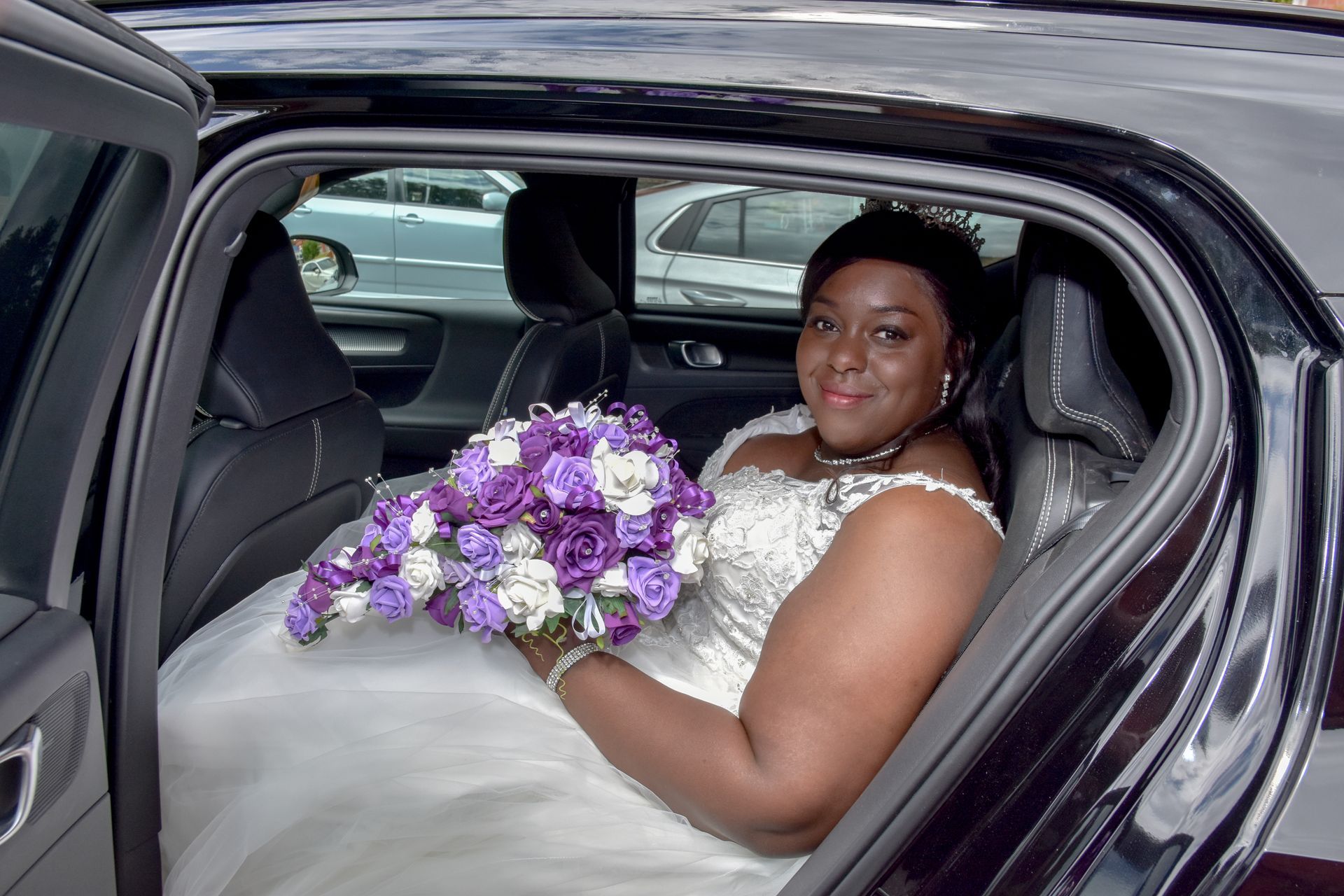 Bride in Car