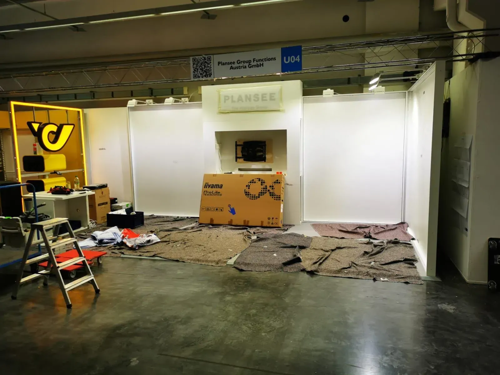 Messen Koje im Aufbau