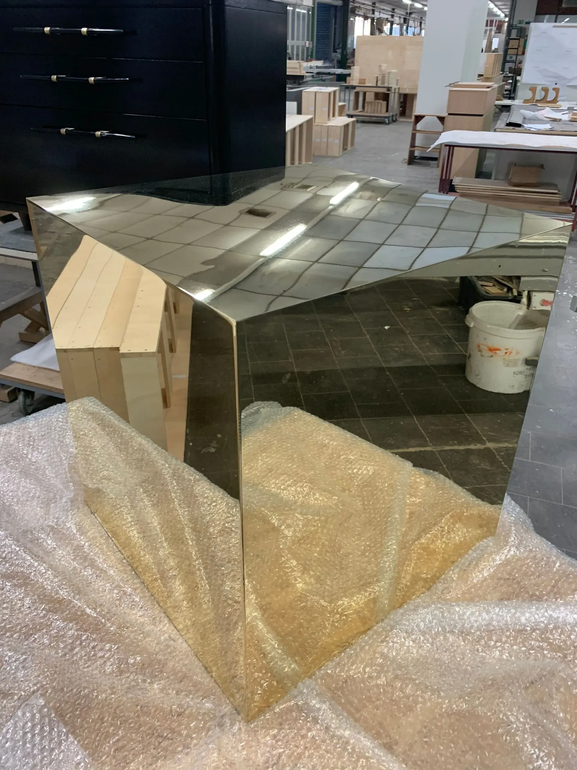 goldener Deko Würfel