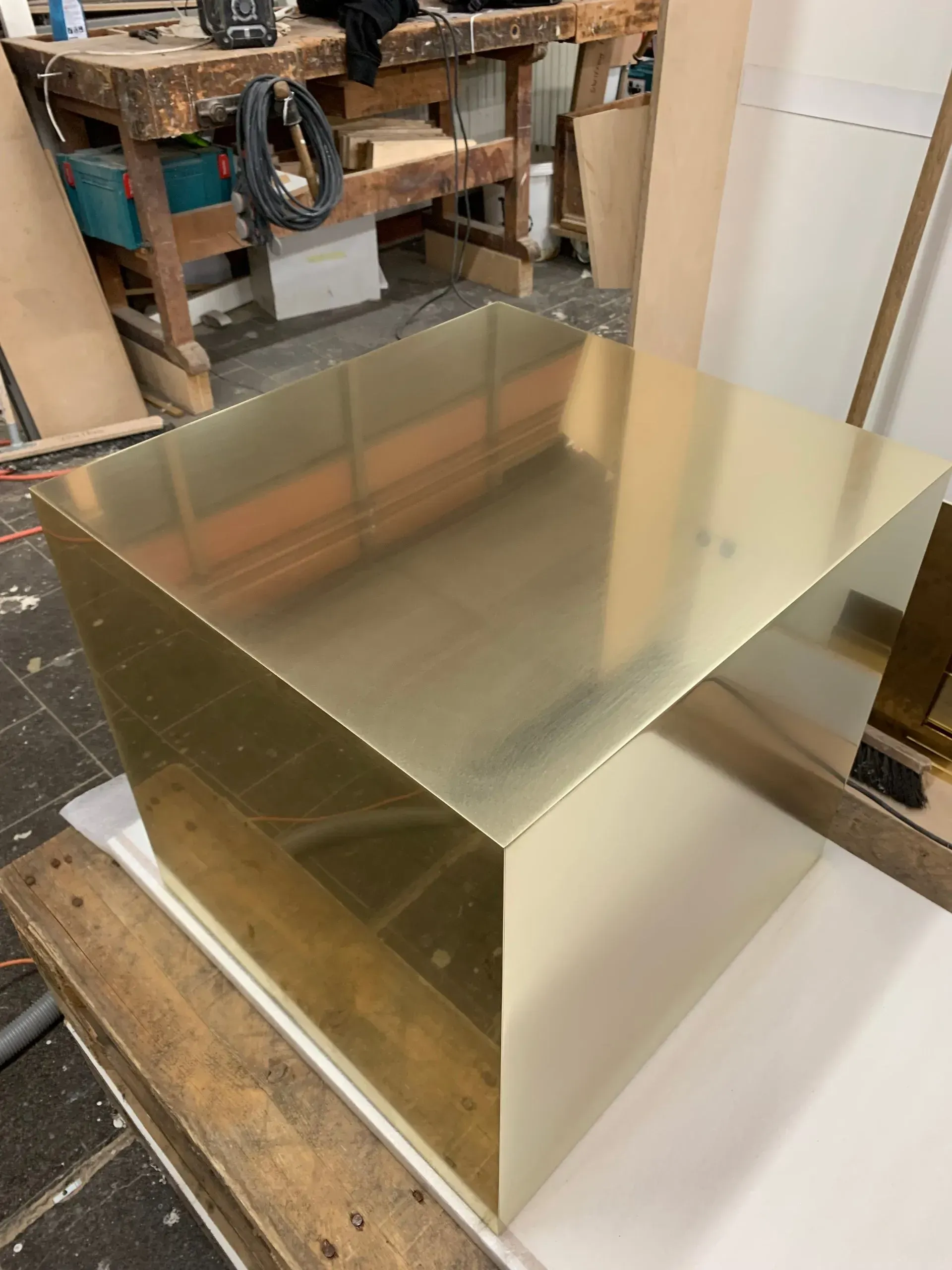 goldener Dekowürfel