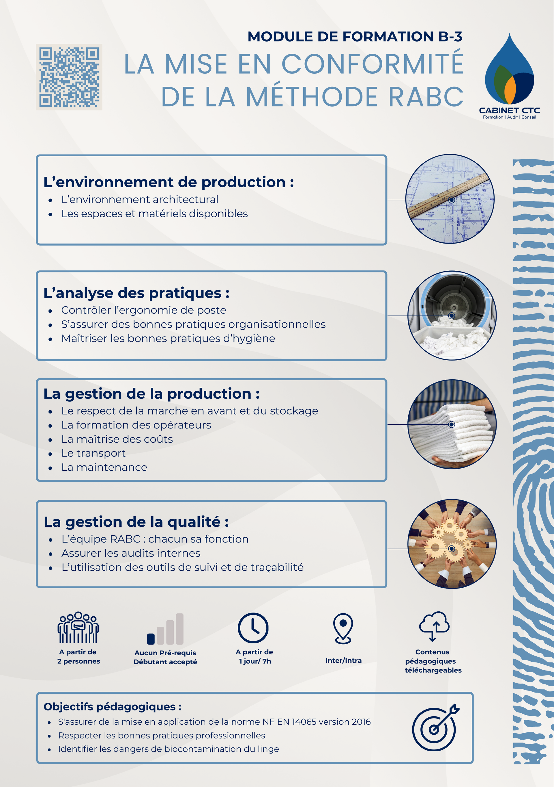 Programme formation blanchisserie RABC Mise en conformité de la Méthode RABC