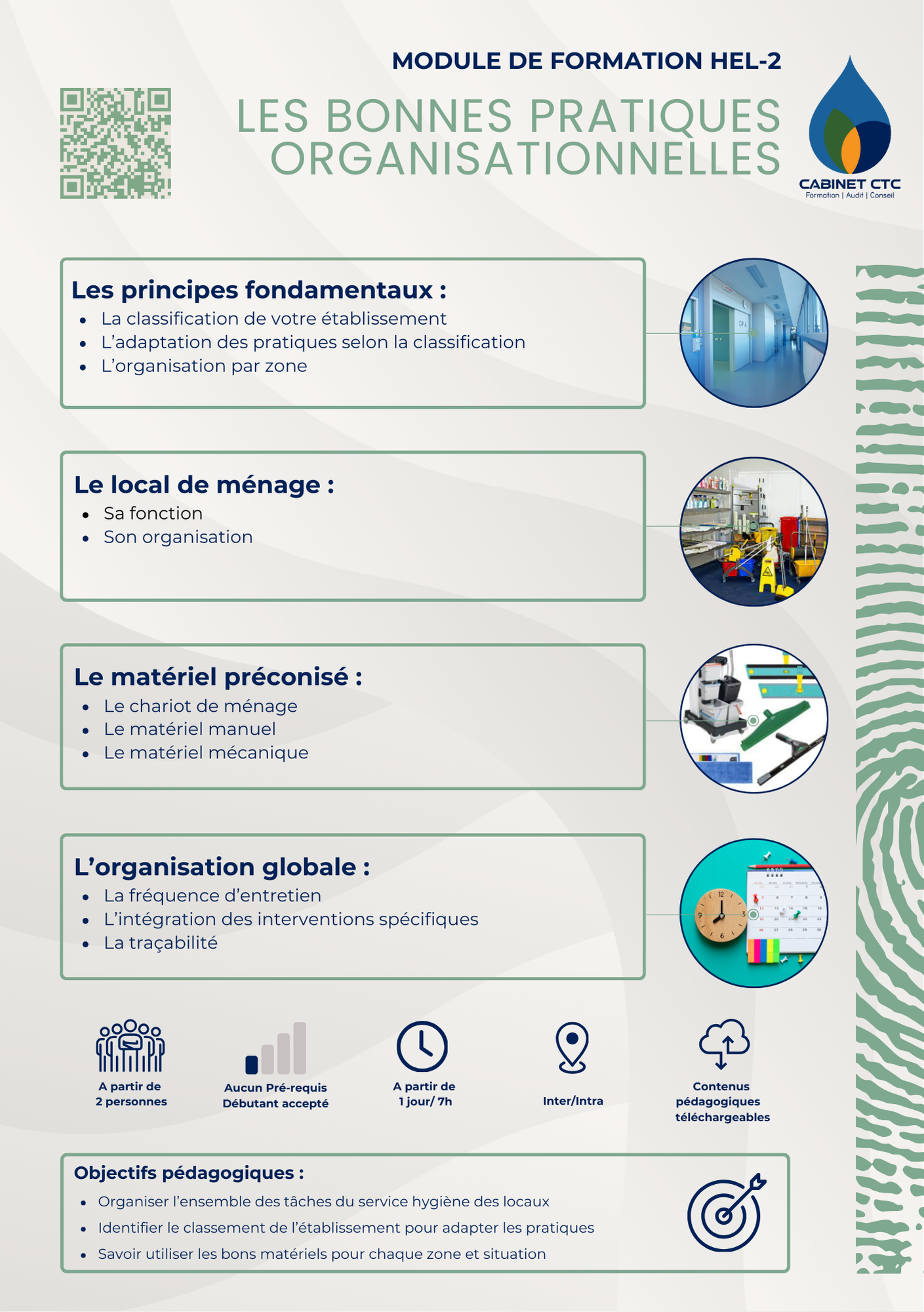 Programme formation Les bonnes pratiques organisationnelles HEL Les bonnes pratiques organisationnelles en entretien des locaux