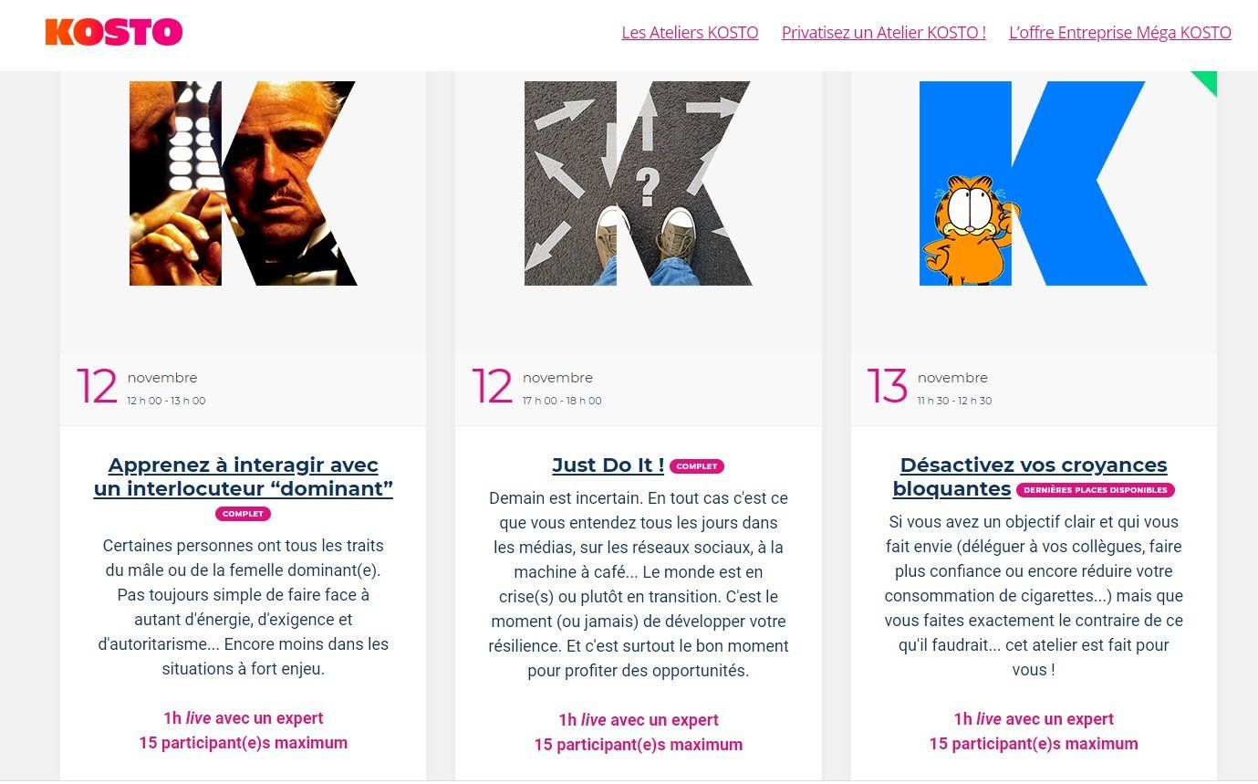 Micro Learning en communication interpersonnelle selon modèle DISC pour ateliers KOSTO