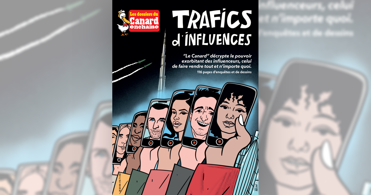 Une des dossiers du Canard Enchaîné sur les influenceurs illustration article conseils prise de parole en public