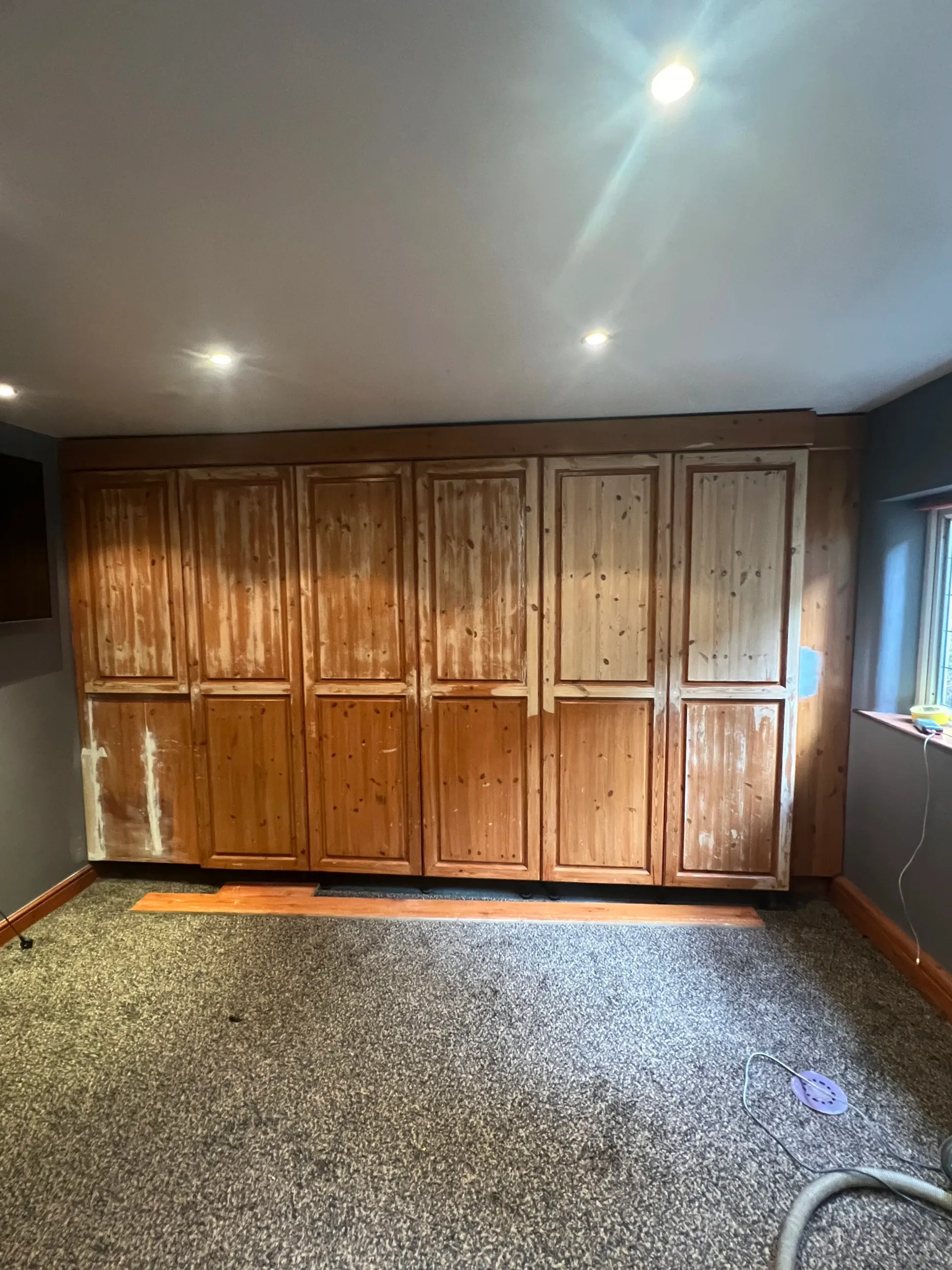 Before: Spray Paint Wardrobe Doors