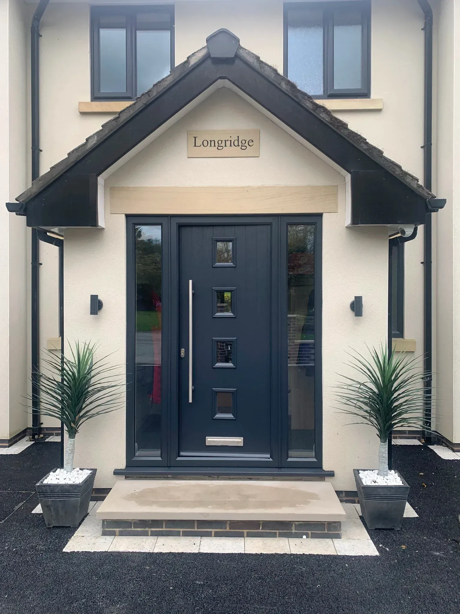 composite door resprayed black