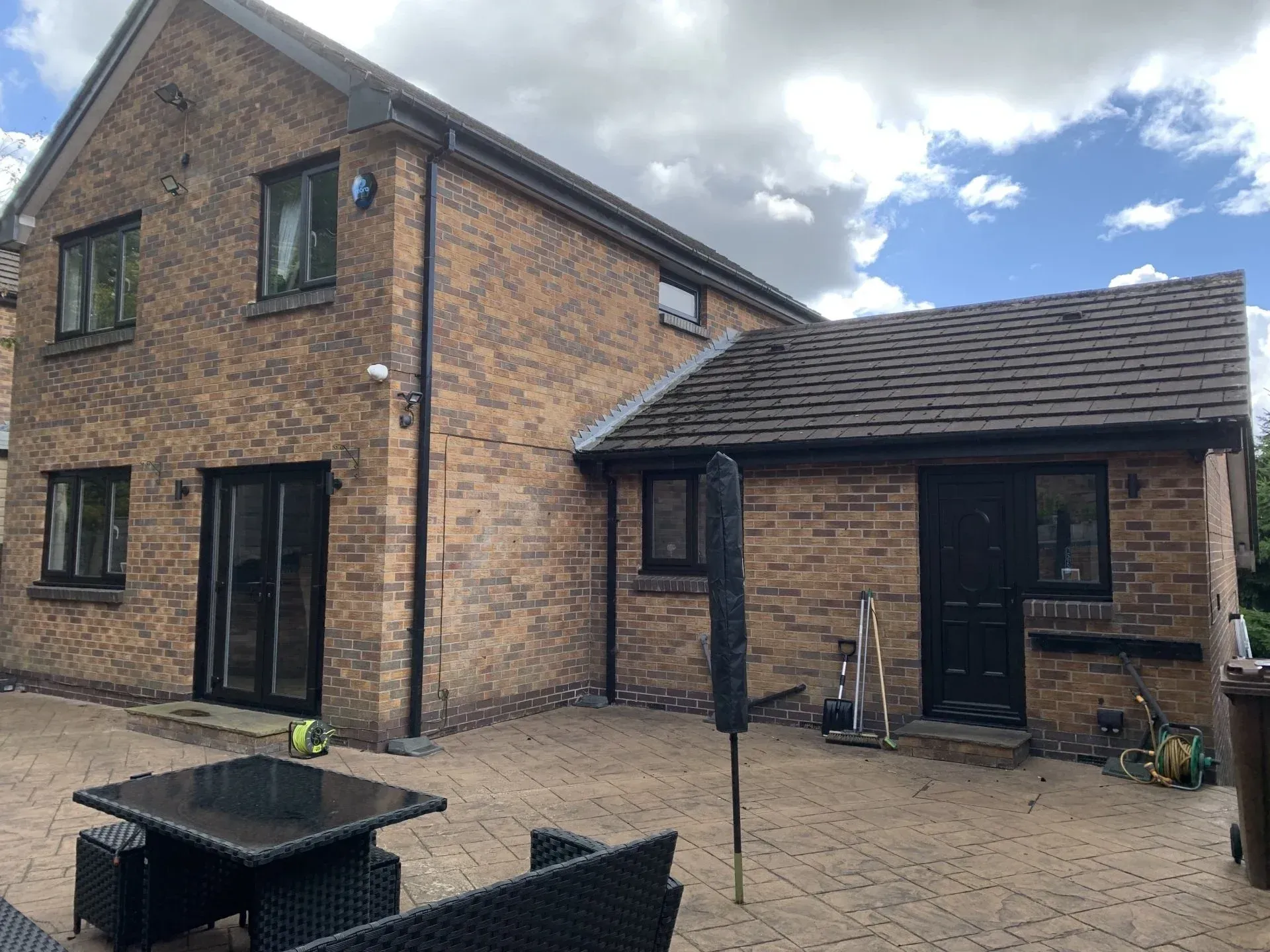 back of house upvc resprayed black